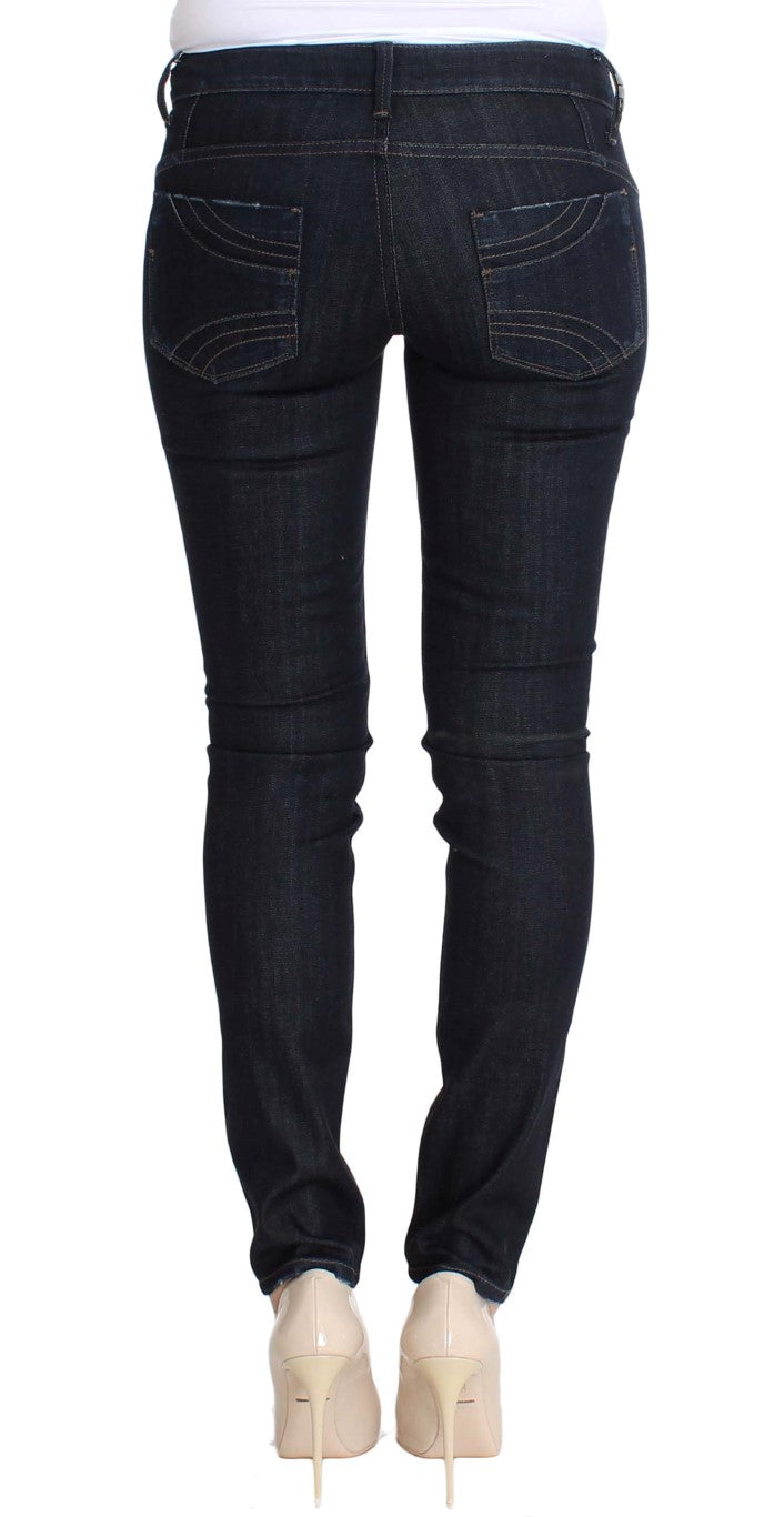 Costume National - Jeans slim en coton stretch bleu