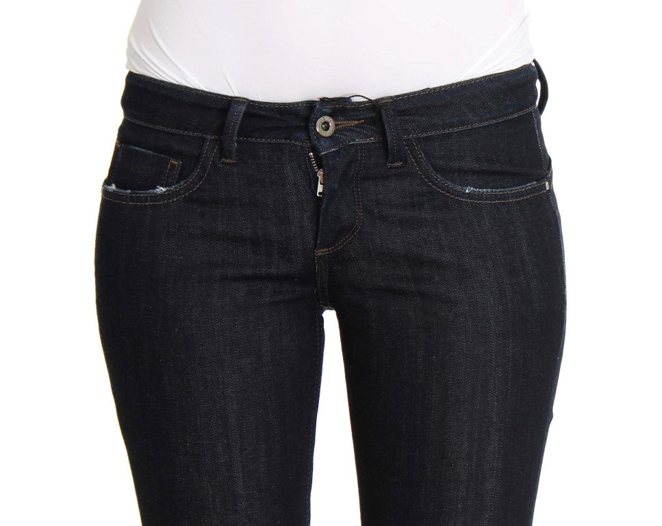 Costume National - Jeans slim en coton stretch bleu