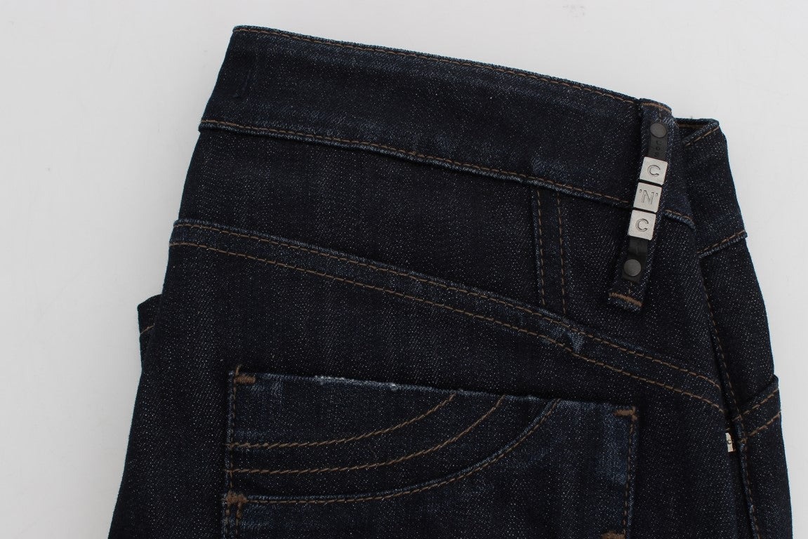 Costume National - Jeans slim en coton stretch bleu