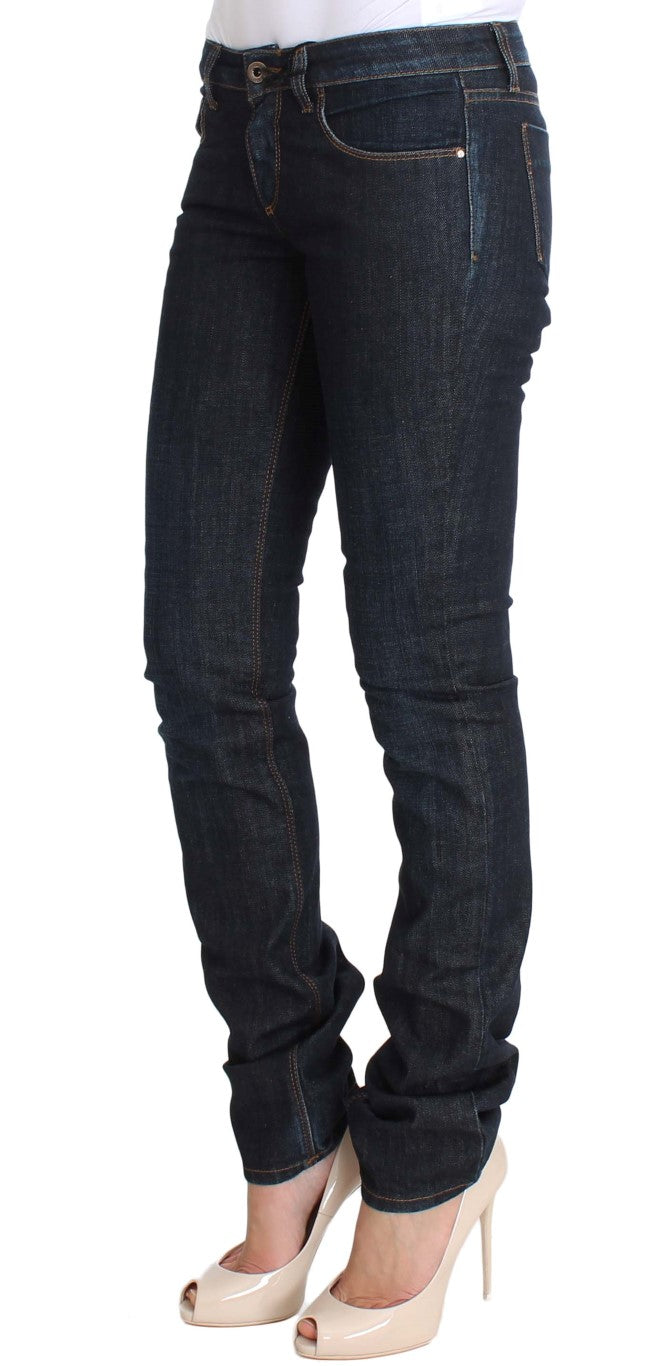 Costume National - Jeans slim en coton stretch bleu