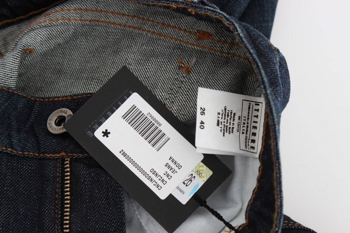 Costume National - Jeans slim en coton stretch bleu