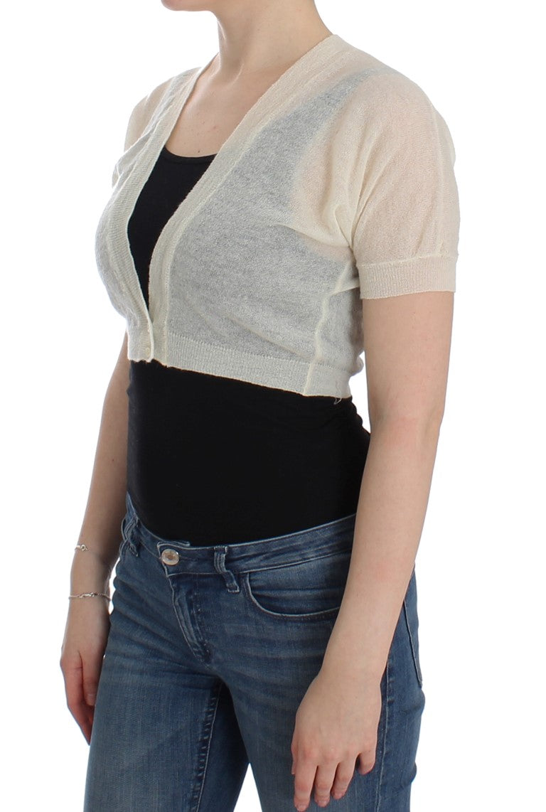 Cardigan en laine blanche Ermanno Scervino