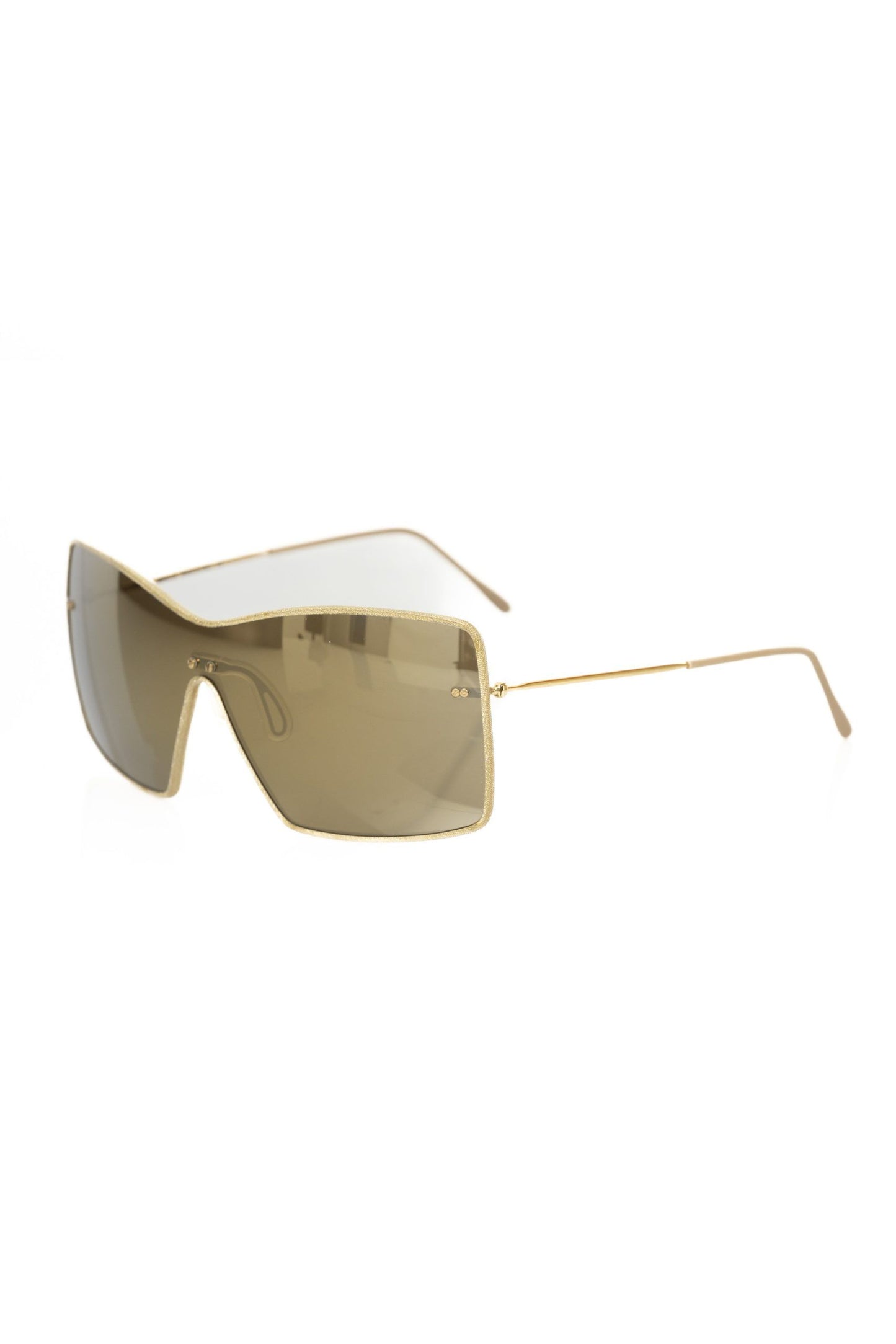Lunettes de soleil Frankie Morello dorées métallisées pour femme