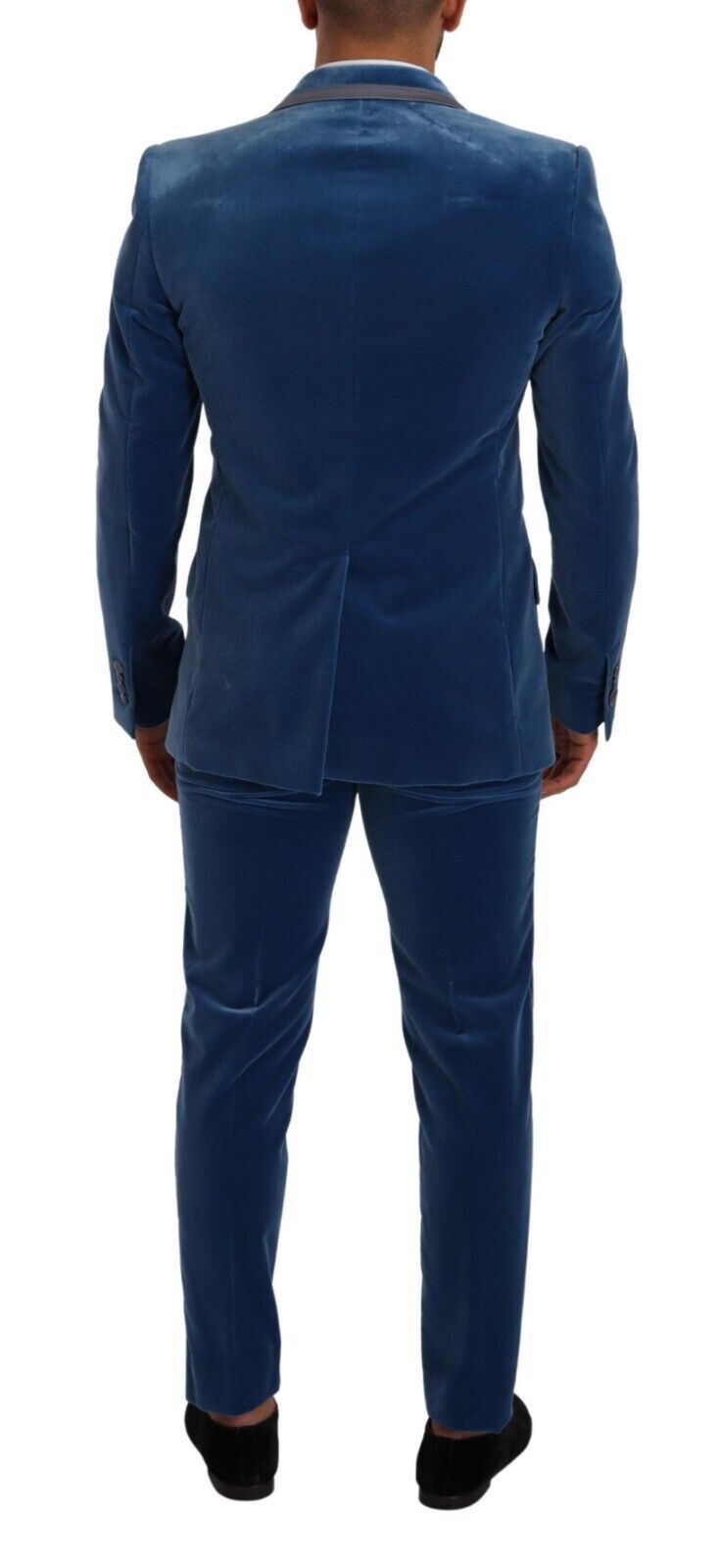 Costume 2 pièces en velours bleu SICILIA, coupe slim, Dolce & Gabbana