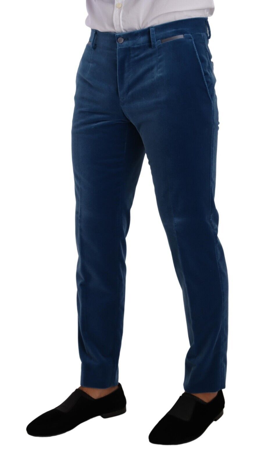 Costume 2 pièces en velours bleu SICILIA, coupe slim, Dolce & Gabbana