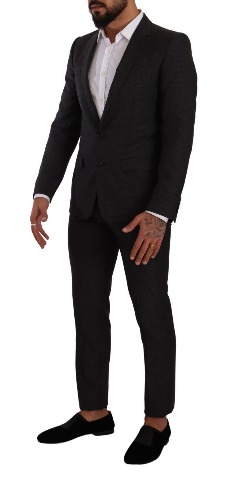 Dolce & Gabbana, costume noir MARTINI à simple boutonnage, 2 pièces.
