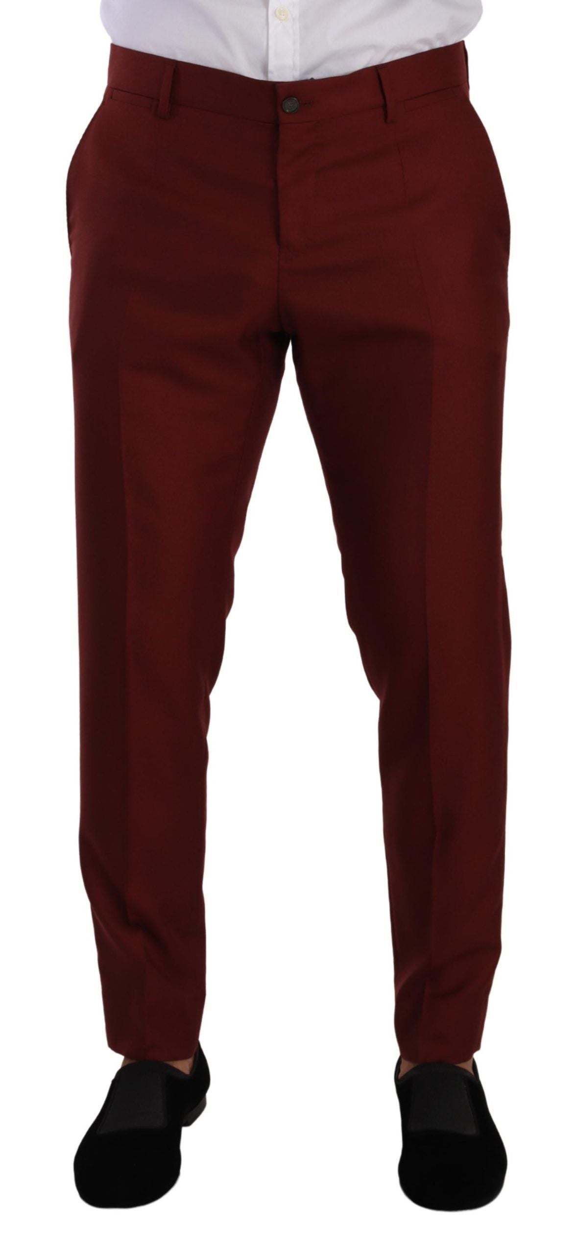Robe en soie et cachemire rouge Dolce & Gabbana, pantalon homme.