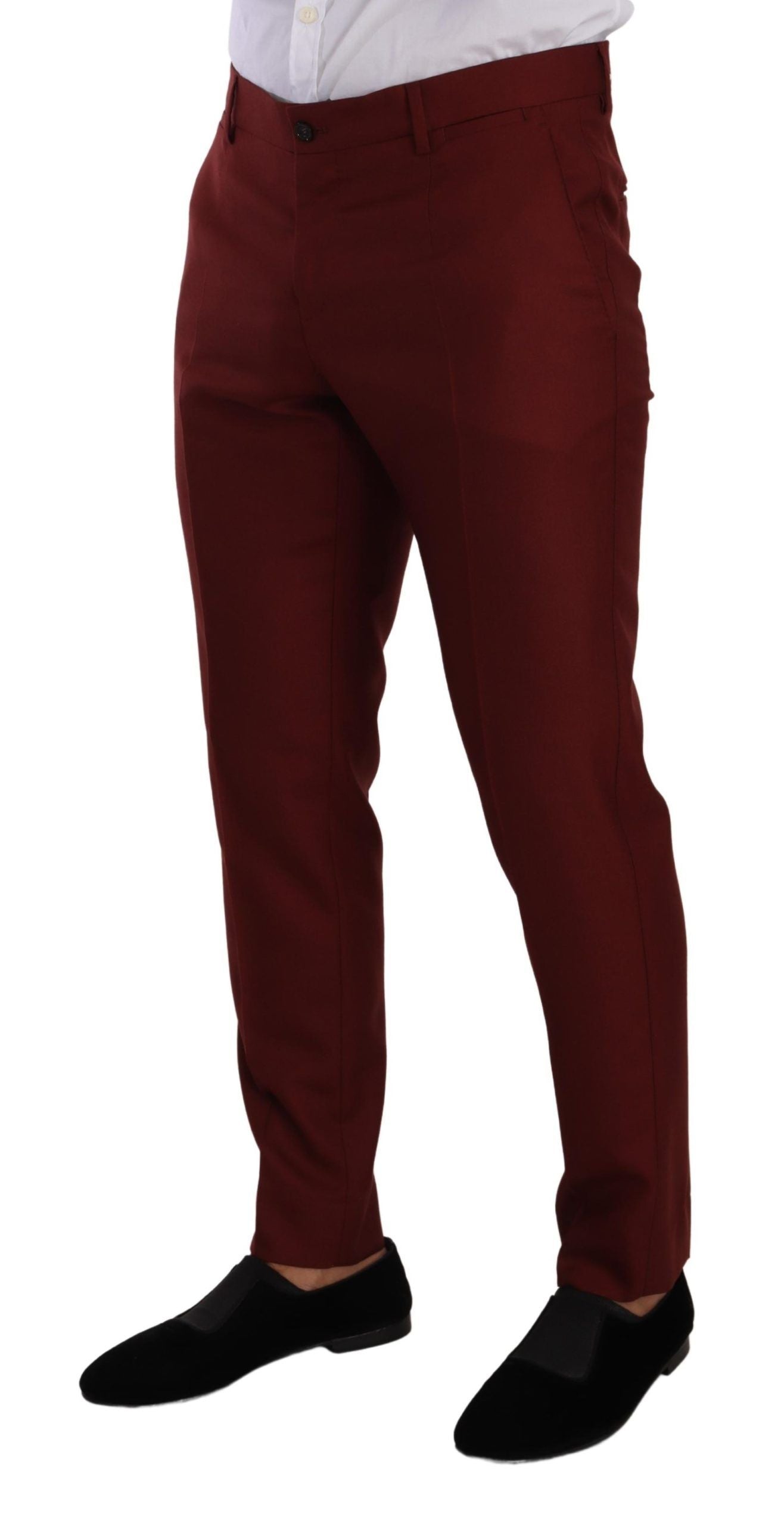 Robe en soie et cachemire rouge Dolce & Gabbana, pantalon homme.