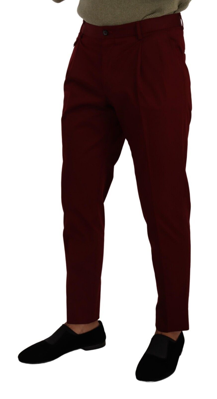 Pantalon chino en coton rouge foncé pour homme de Dolce & Gabbana