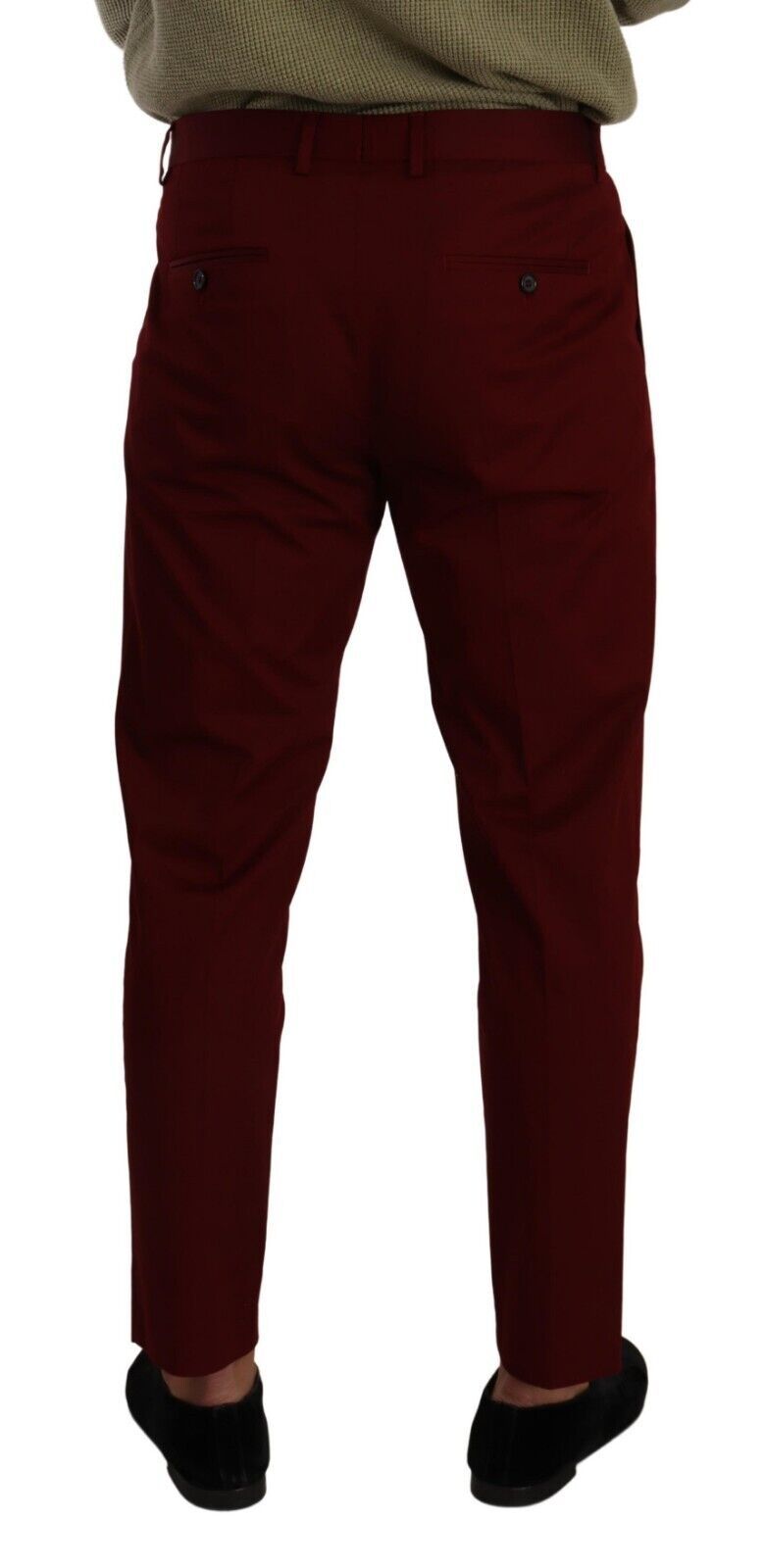 Pantalon chino en coton rouge foncé pour homme de Dolce & Gabbana