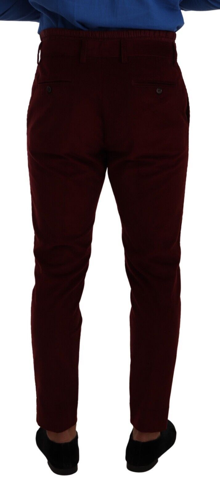 Pantalon habillé en velours bordeaux pour homme de Dolce & Gabbana