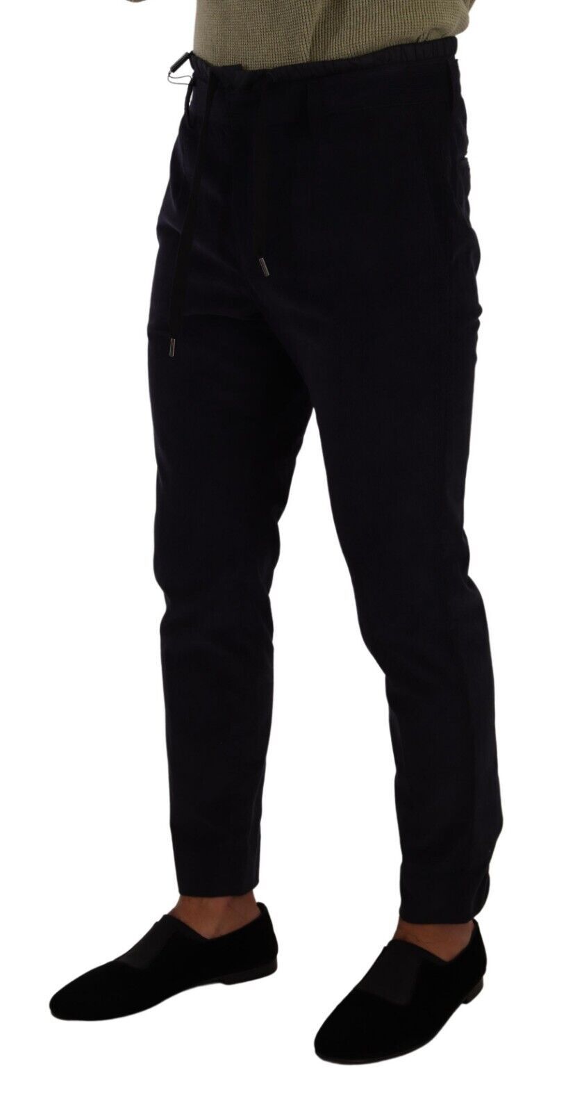Pantalon taille skinny en sergé de coton bleu de Dolce & Gabbana