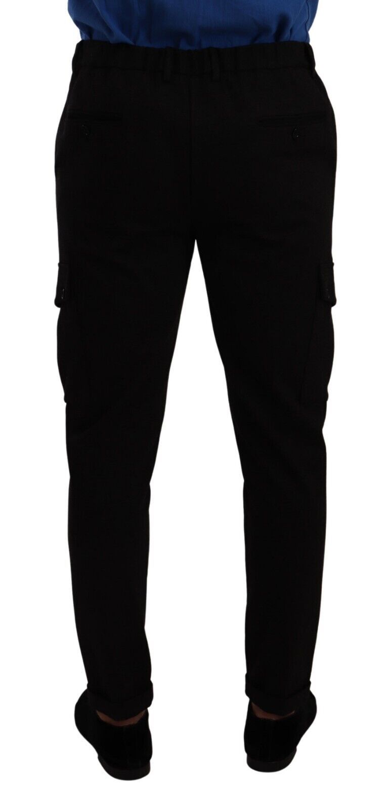 Pantalon cargo skinny en viscose noire Dolce & Gabbana