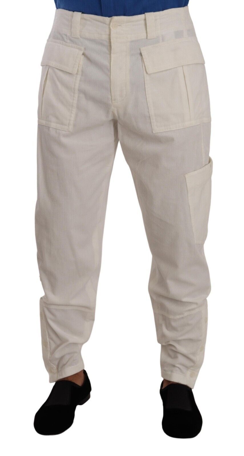 Pantalon cargo en sergé de coton blanc cassé de Dolce & Gabbana