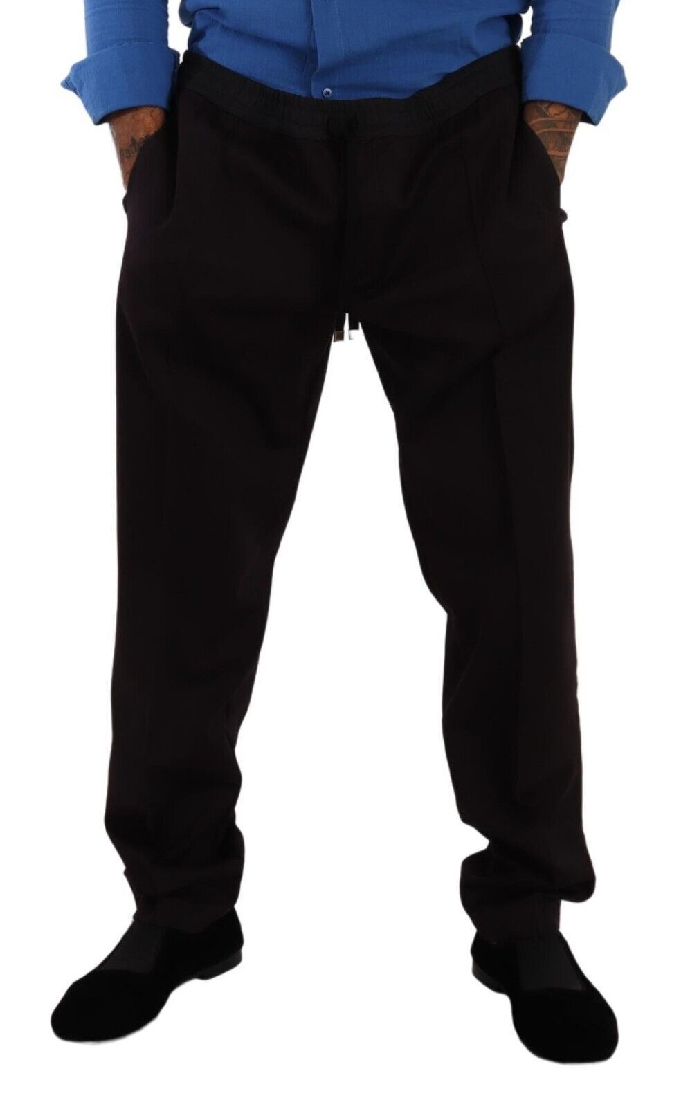 Pantalon slim en coton bordeaux pour homme de Dolce & Gabbana