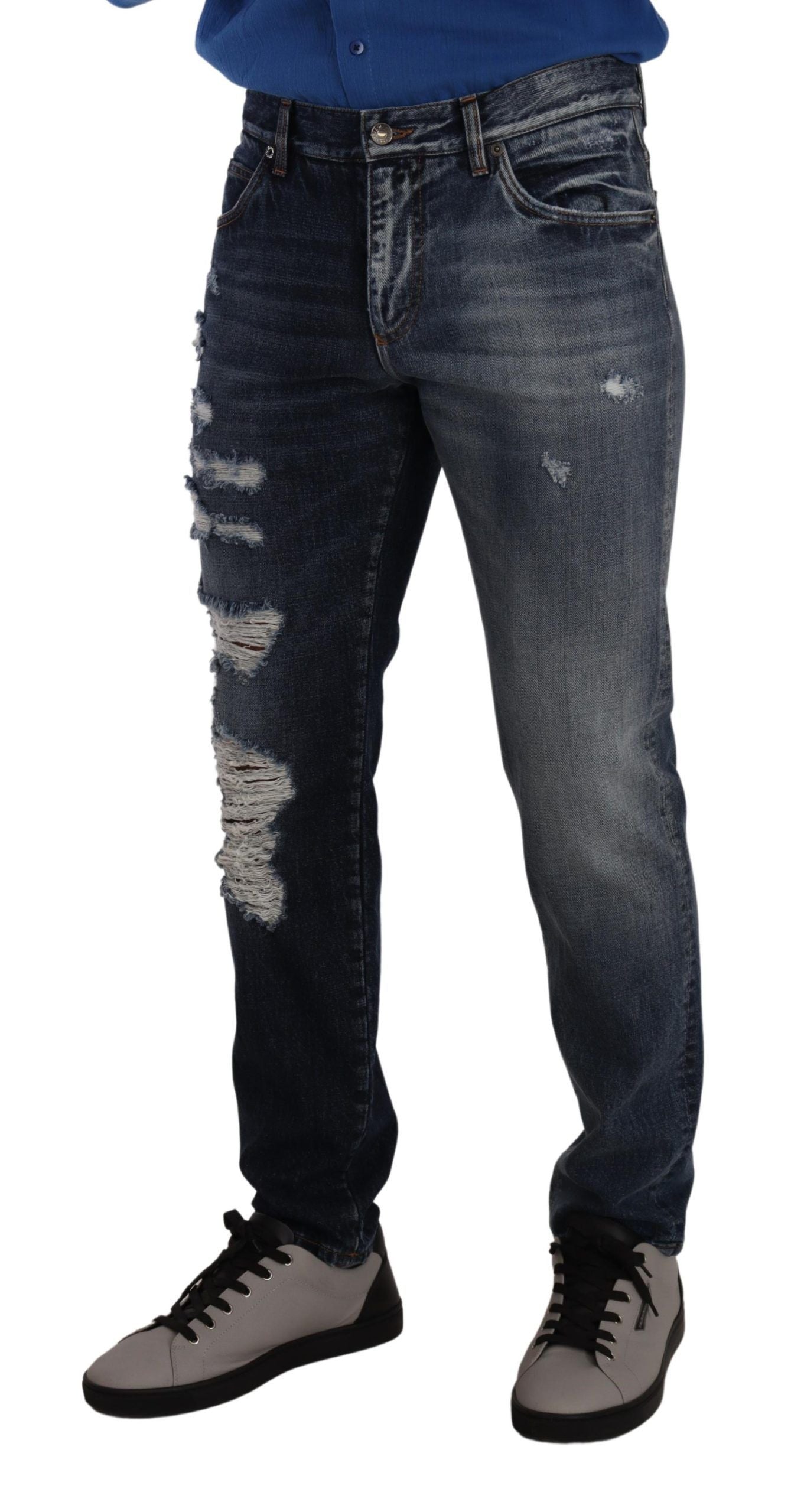Jeans en jean bleu en coton classique de Dolce & Gabbana