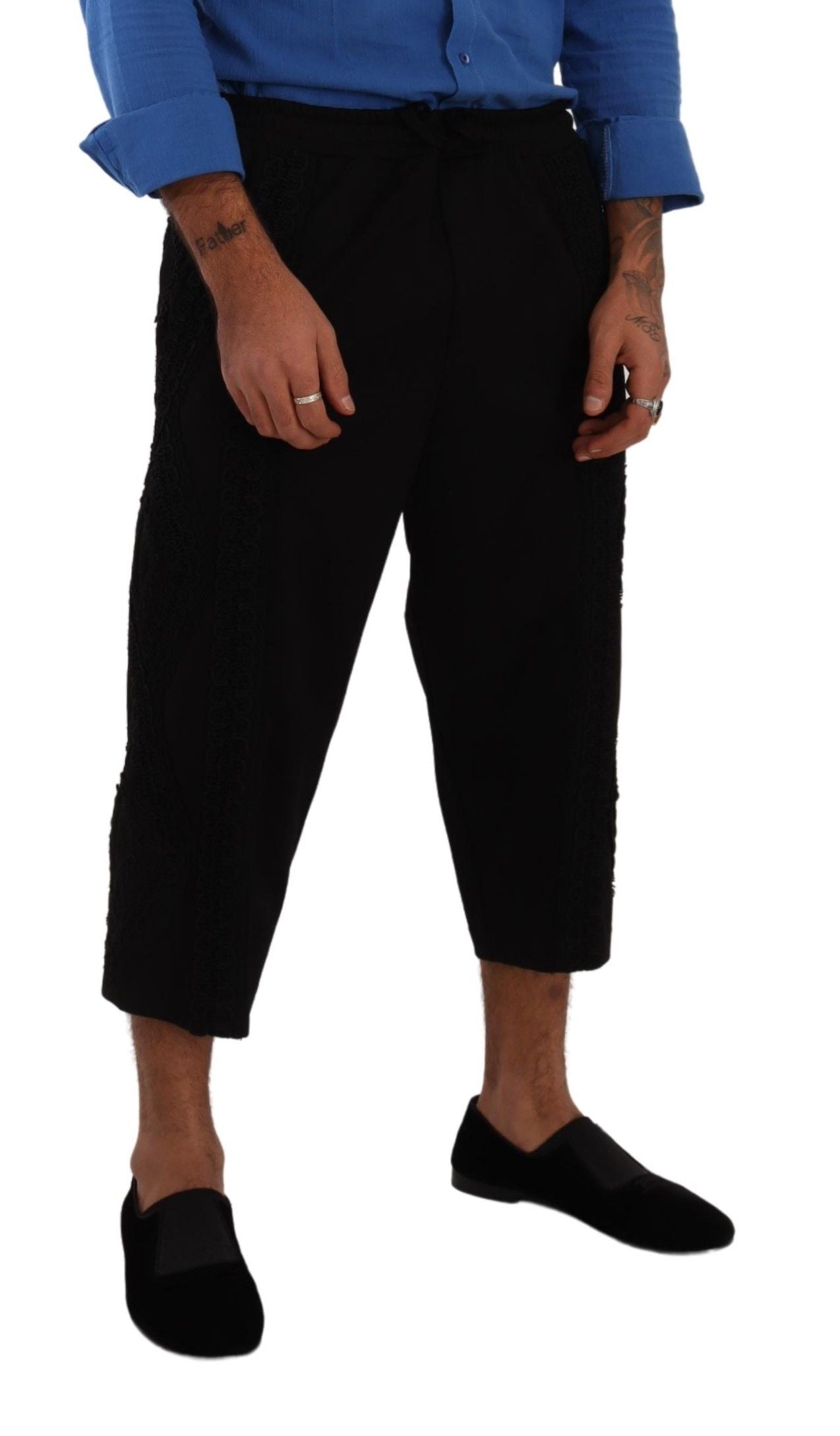 Pantalon court Torero noir en coton de Dolce & Gabbana