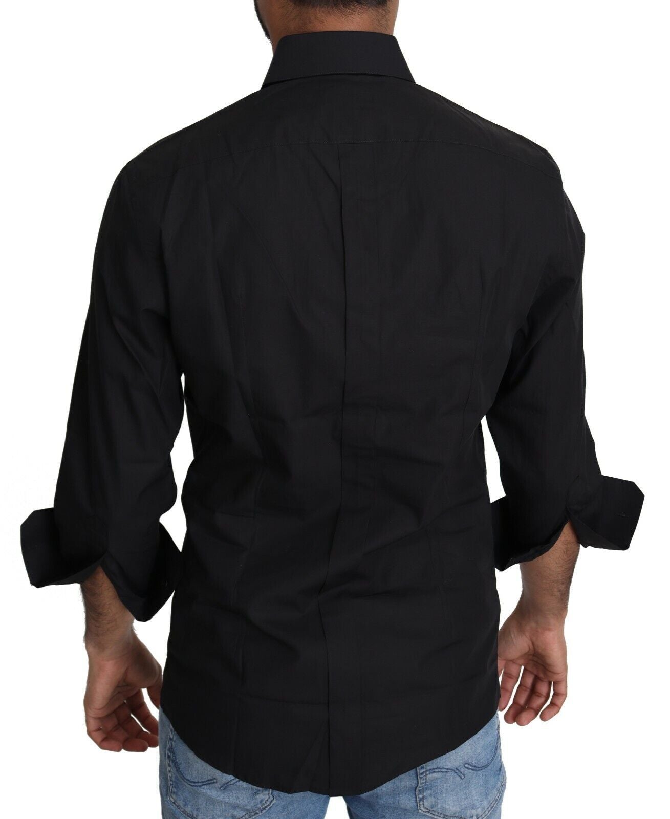 Chemise habillée noire en coton pour homme Dolce & Gabbana