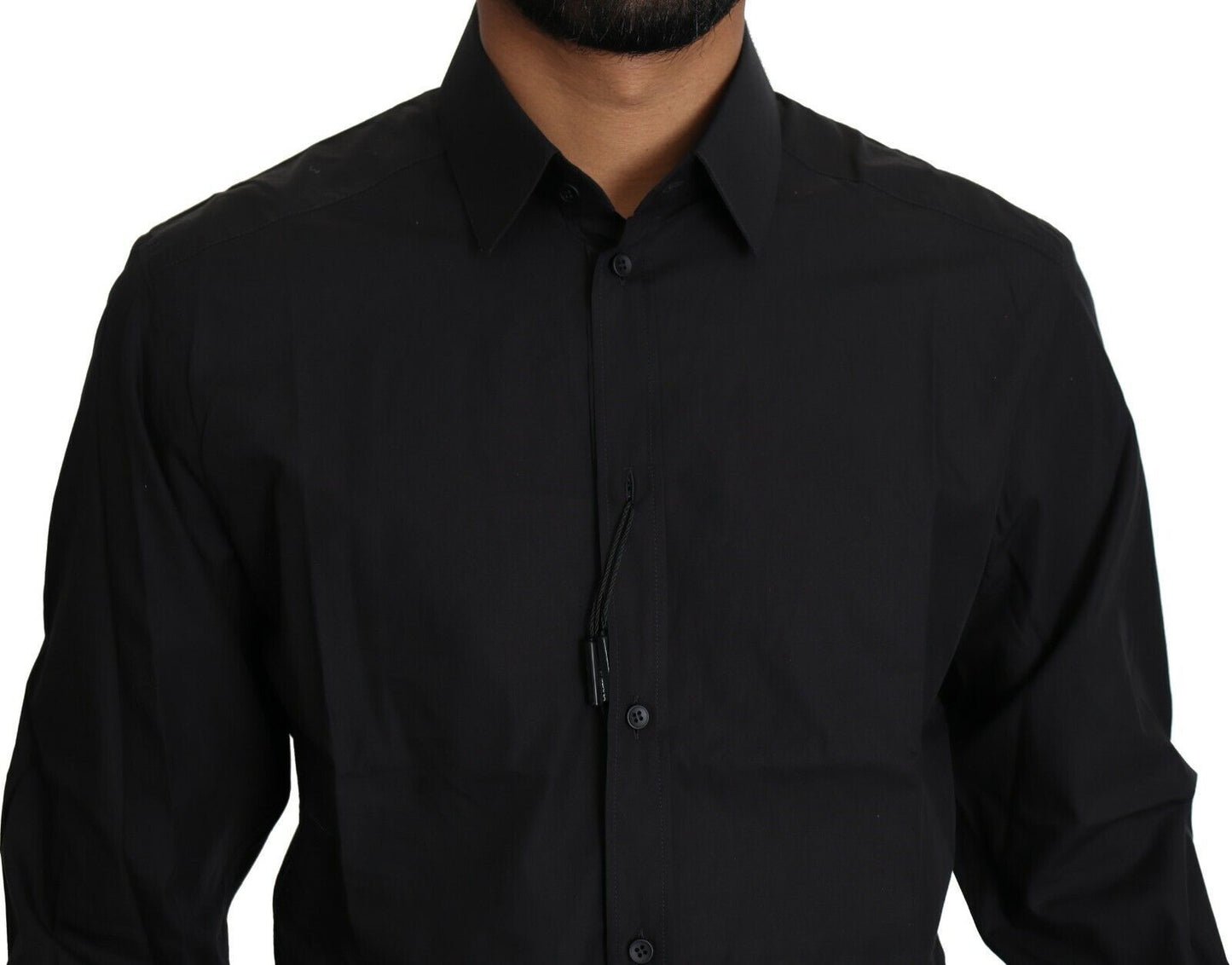 Chemise habillée noire en coton pour homme Dolce & Gabbana