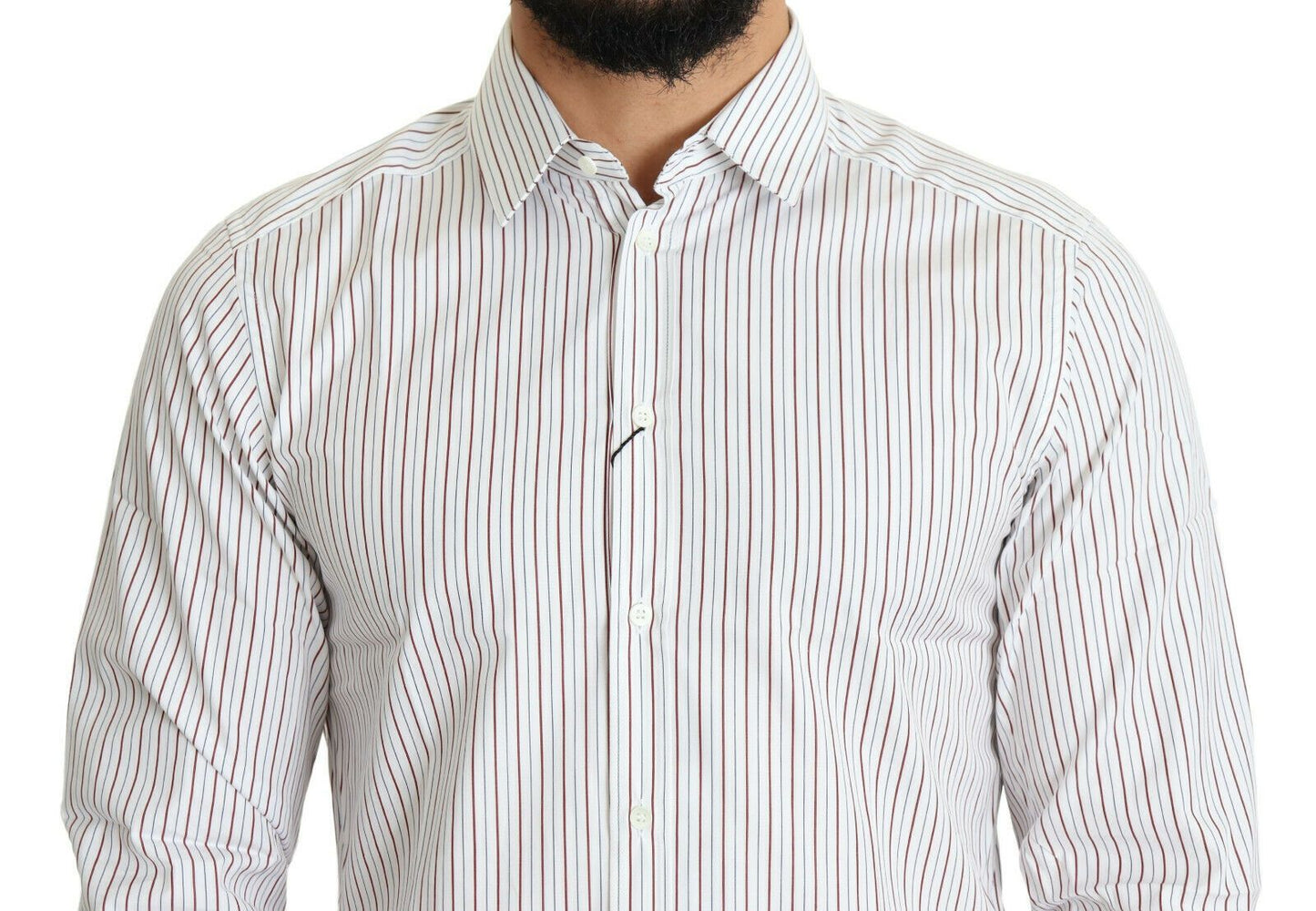 Chemise MARTINI blanche à rayures, style formel, Dolce & Gabbana