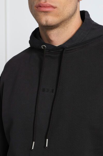 Sweat à capuche en coton bleu foncé élégant de Hugo Boss