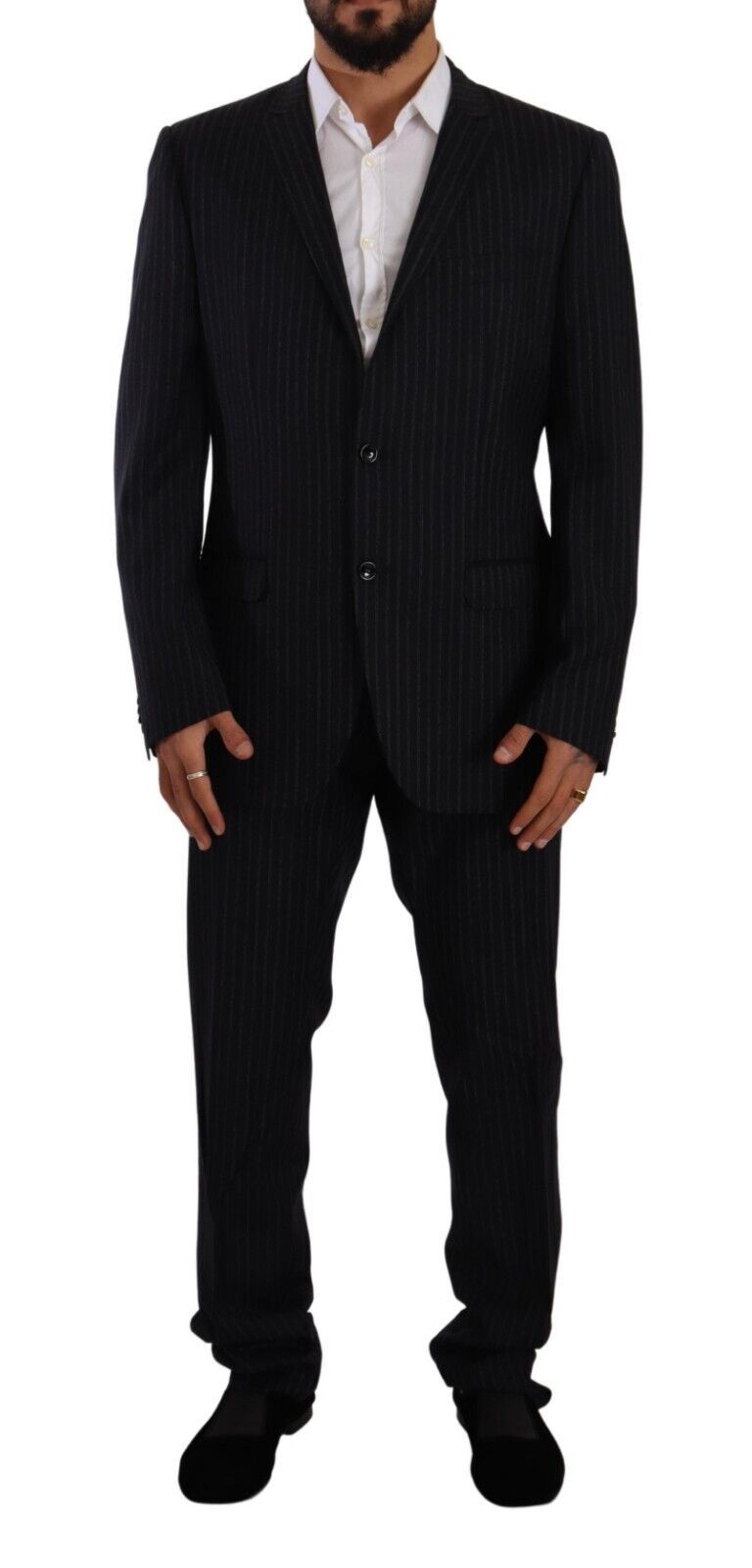 Costume formel gris en polyester à simple boutonnage de Domenico Tagliente