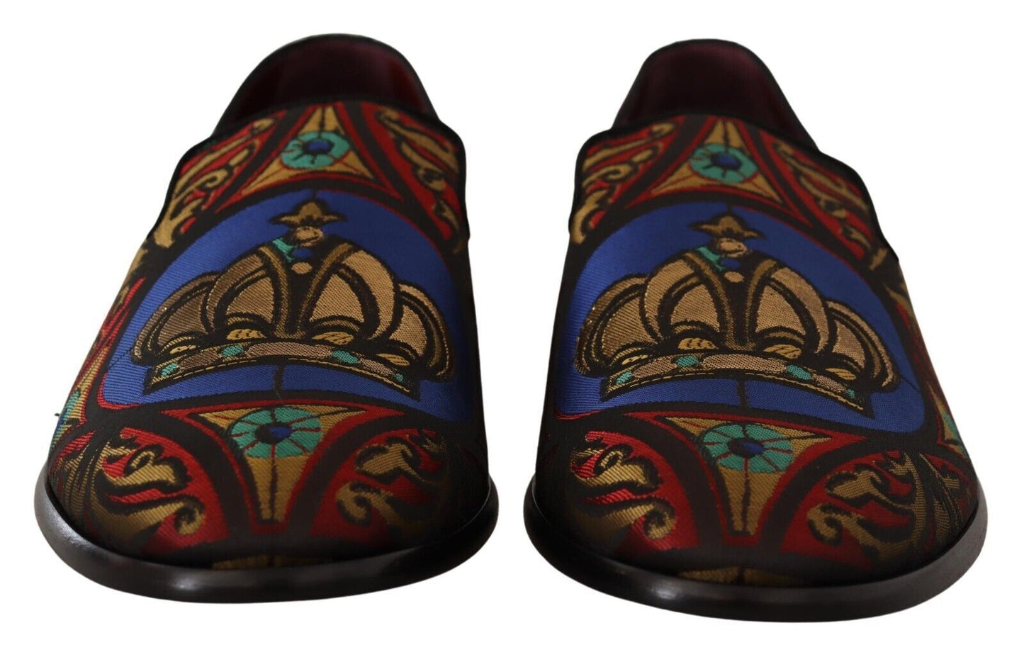Dolce & Gabbana veelkleurige jacquard kroon slippers/schoenen