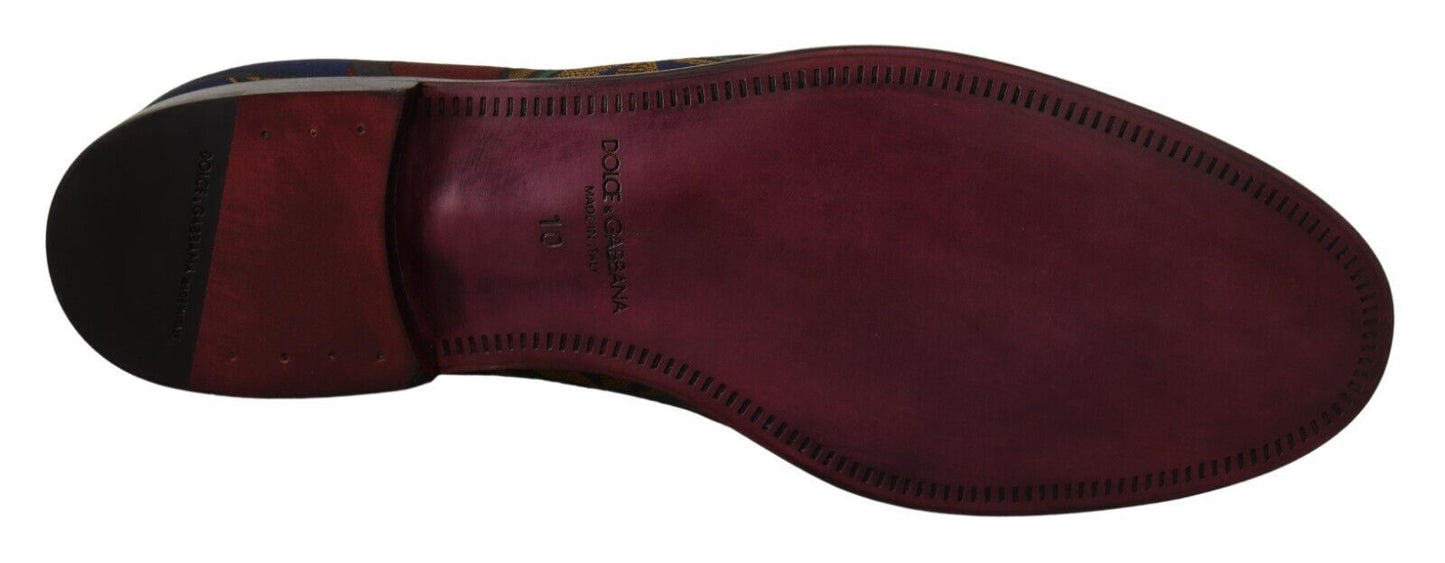 Dolce & Gabbana veelkleurige jacquard kroon slippers/schoenen