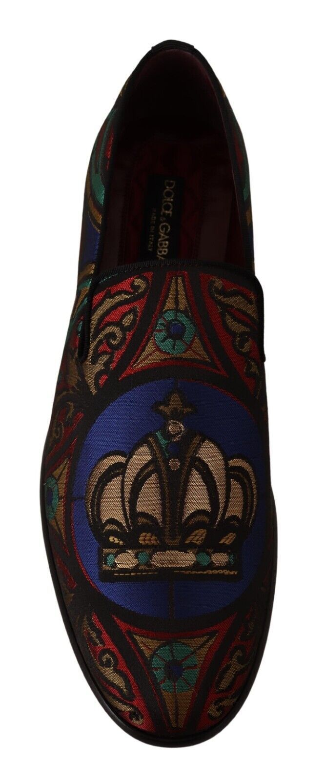 Dolce & Gabbana veelkleurige jacquard kroon slippers/schoenen