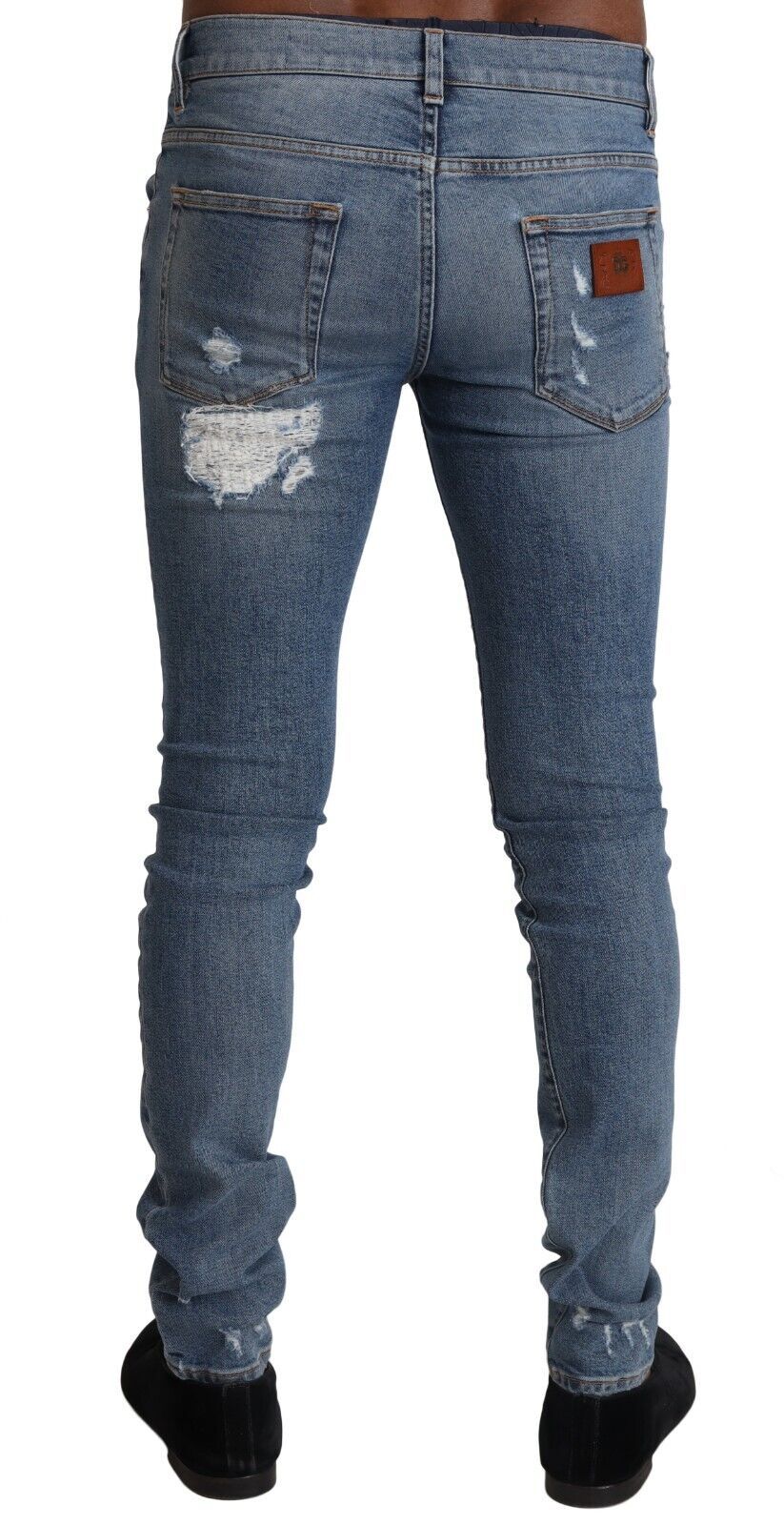 Jeans skinny en coton délavé bleu clair de Dolce & Gabbana