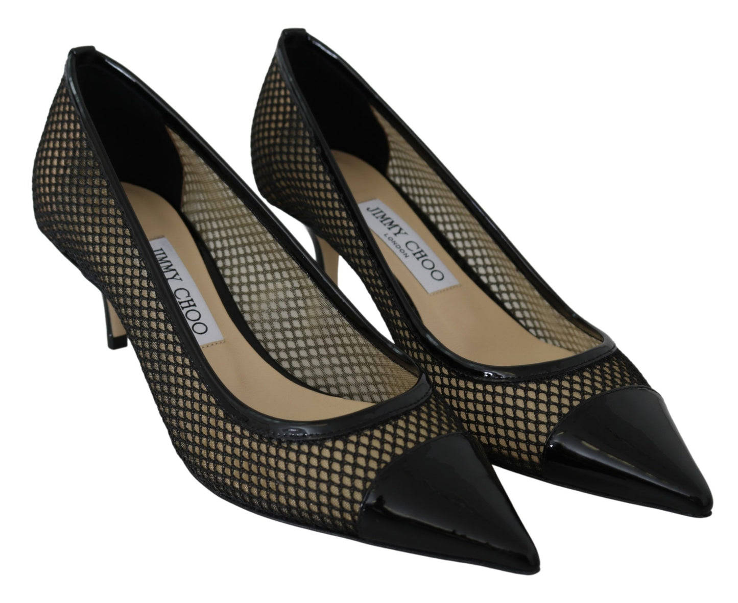 Escarpins à bout pointu en maille vernie Chic de Jimmy Choo