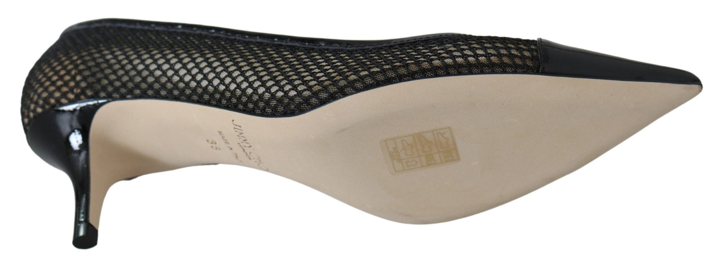 Escarpins à bout pointu en maille vernie Chic de Jimmy Choo