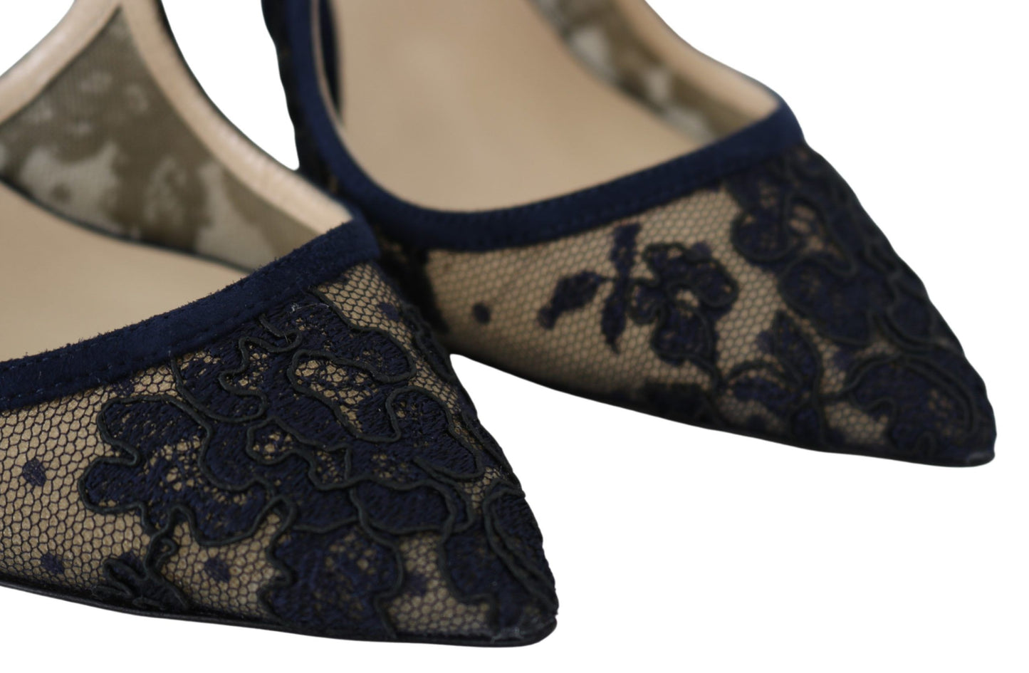 Escarpins en cuir bleu marine Lancer de Jimmy Choo : l'élégance débridée.