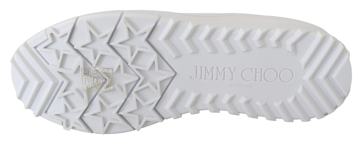 Jimmy Choo Elegante Witte Lederen Sneakers