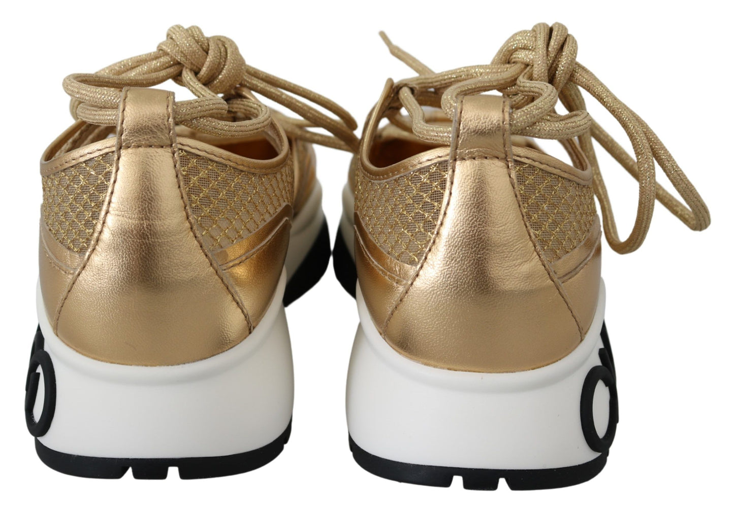 Sneakers en cuir et maille Golden Glamour de Jimmy Choo