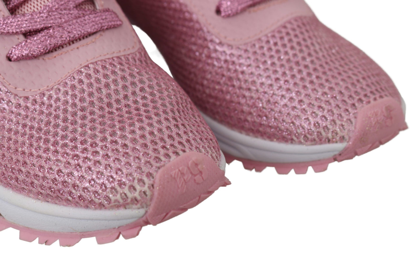 Sneakers Plein Sport Chic, rose poudré, fabrication artisanale.