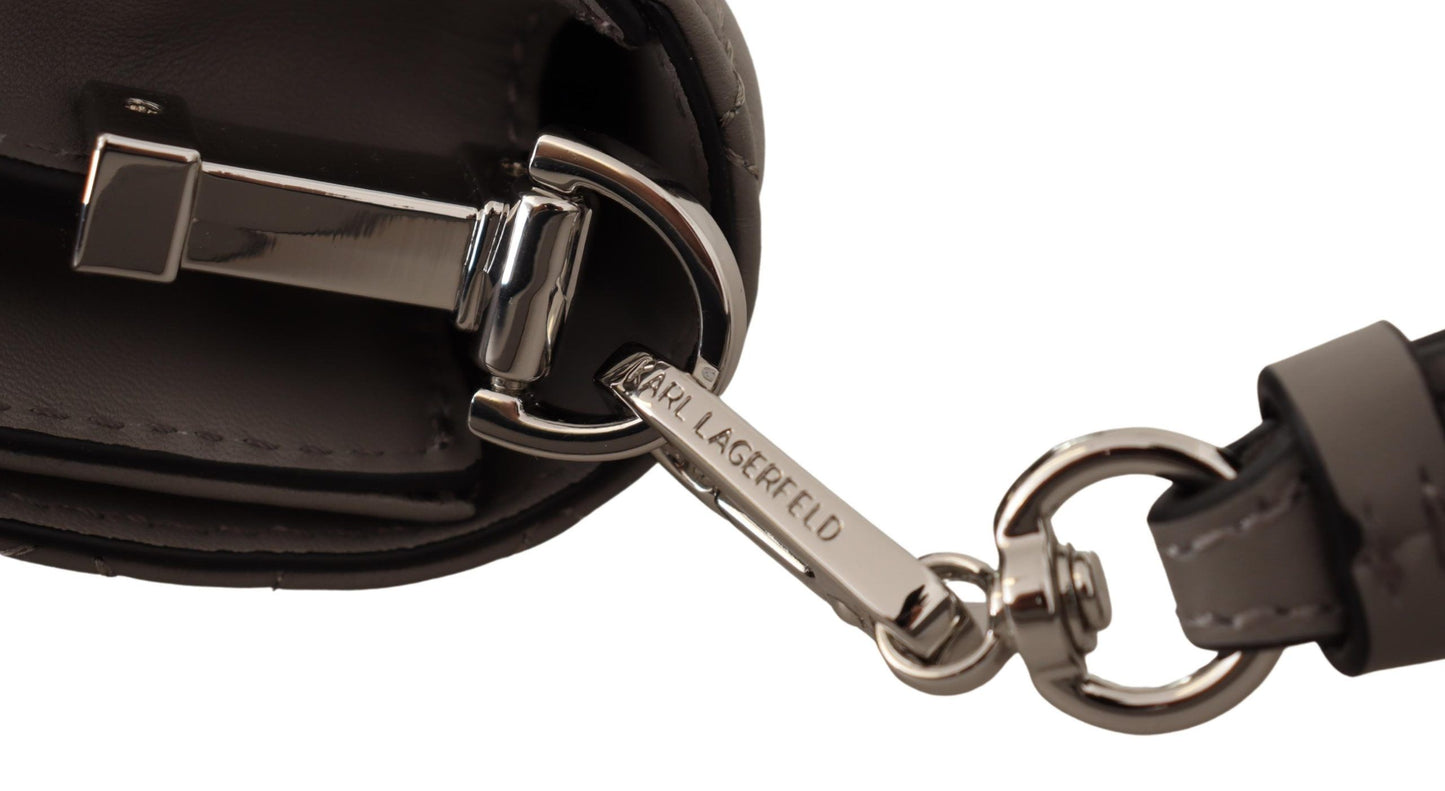 Karl Lagerfeld elegante grijze leren crossbodytas