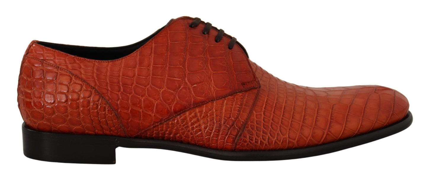 Derbies en cuir exotique orange de Dolce & Gabbana