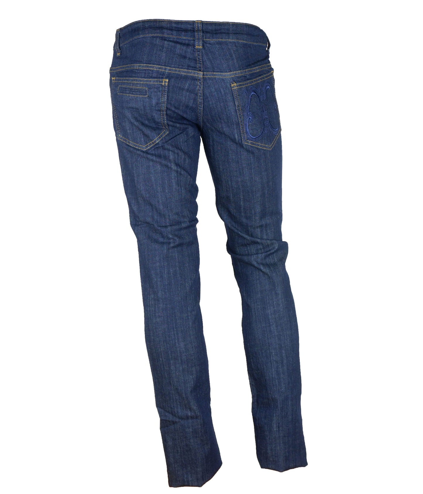 Cavalli Class, essentiels en jean bleu foncé élégant.