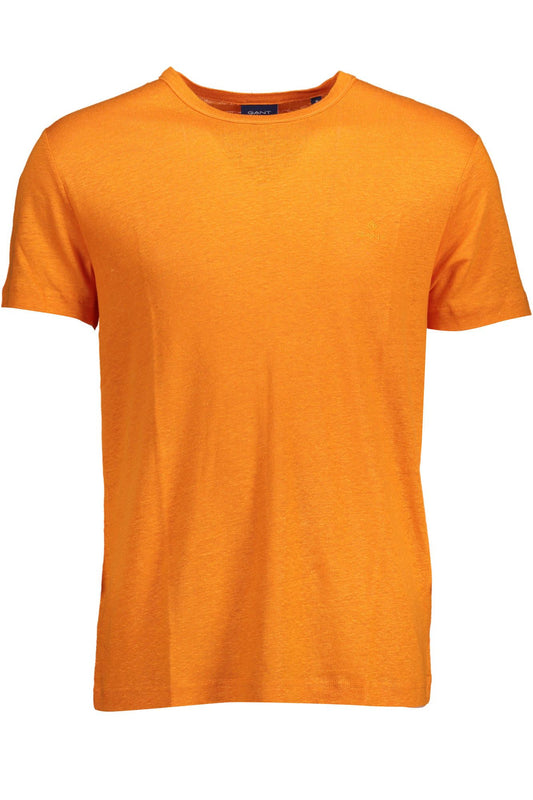 Gant T-shirt voor heren in oranje linnen