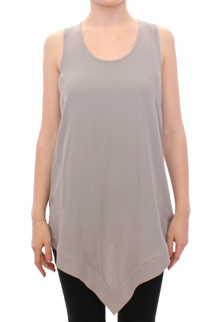 Comeforbreakfast Haut débardeur en viscose gris