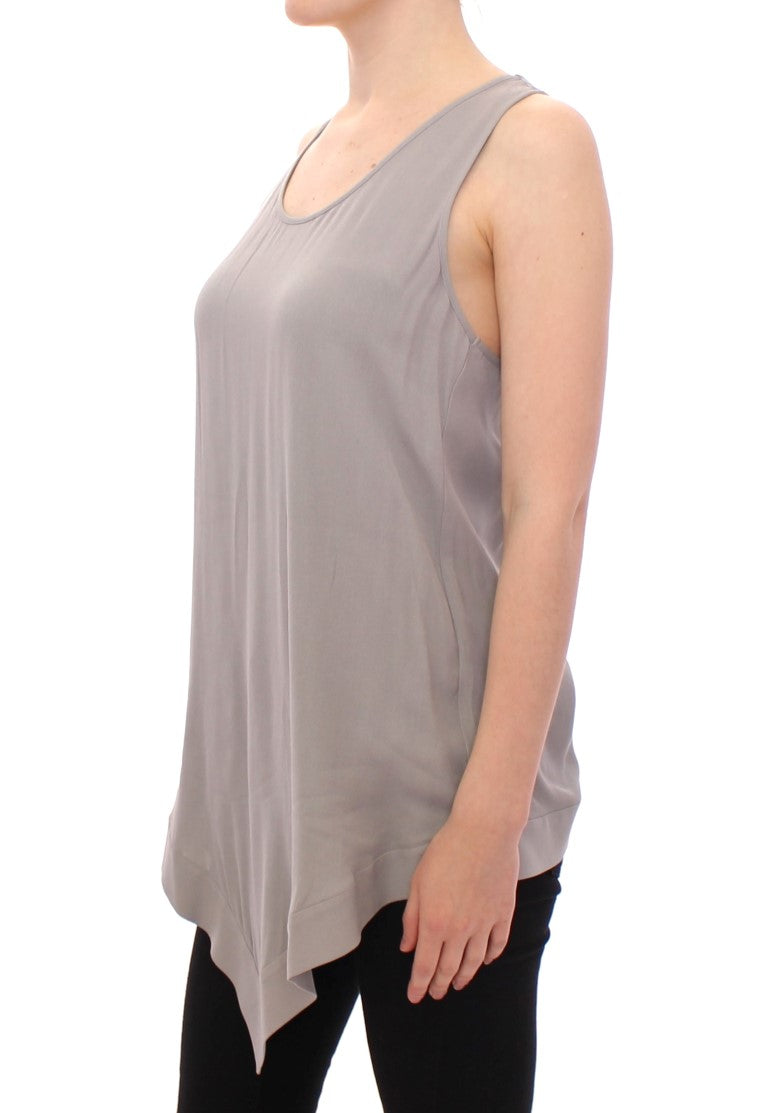 Comeforbreakfast Haut débardeur en viscose gris