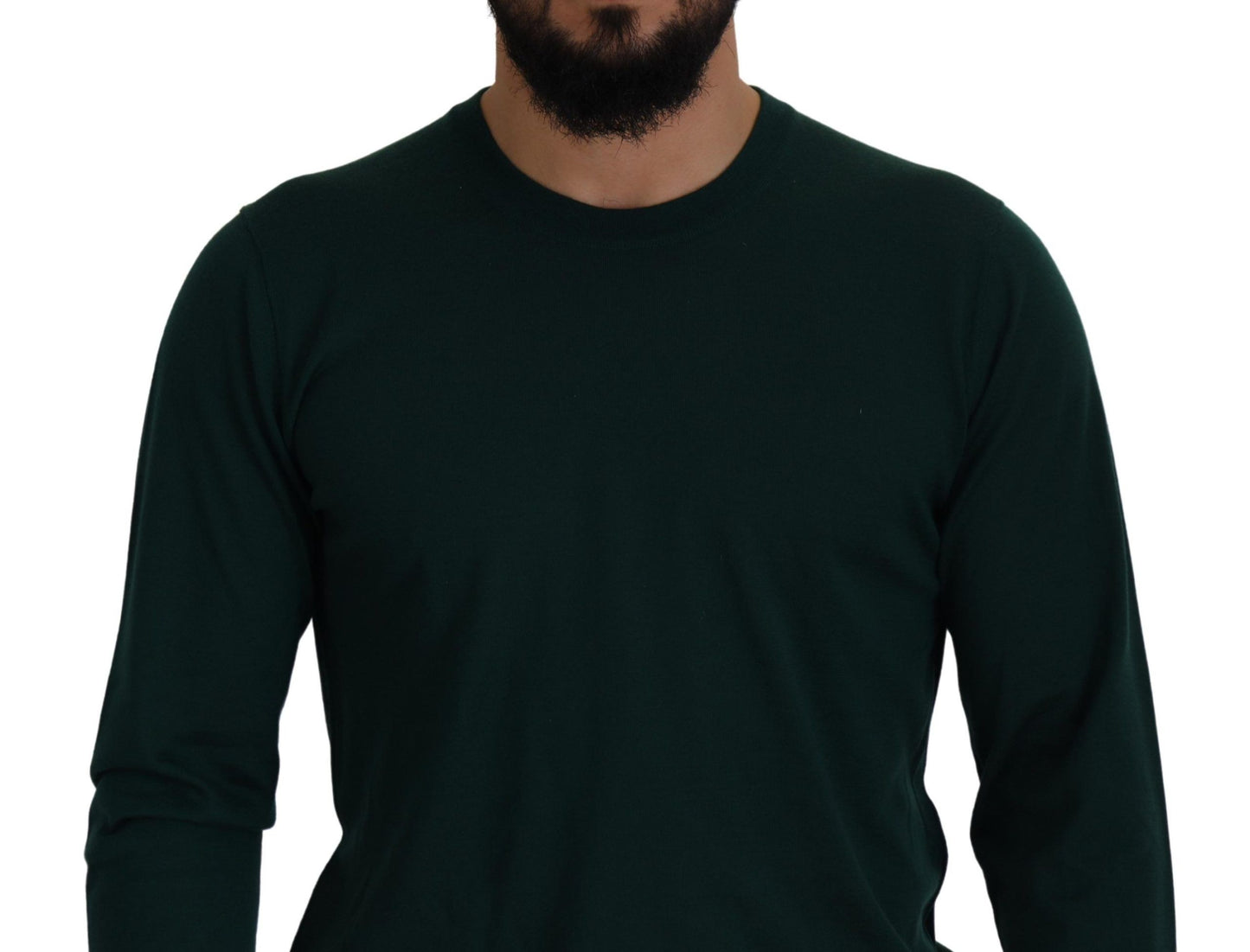 Pull en cachemire vert à col rond de Dolce & Gabbana