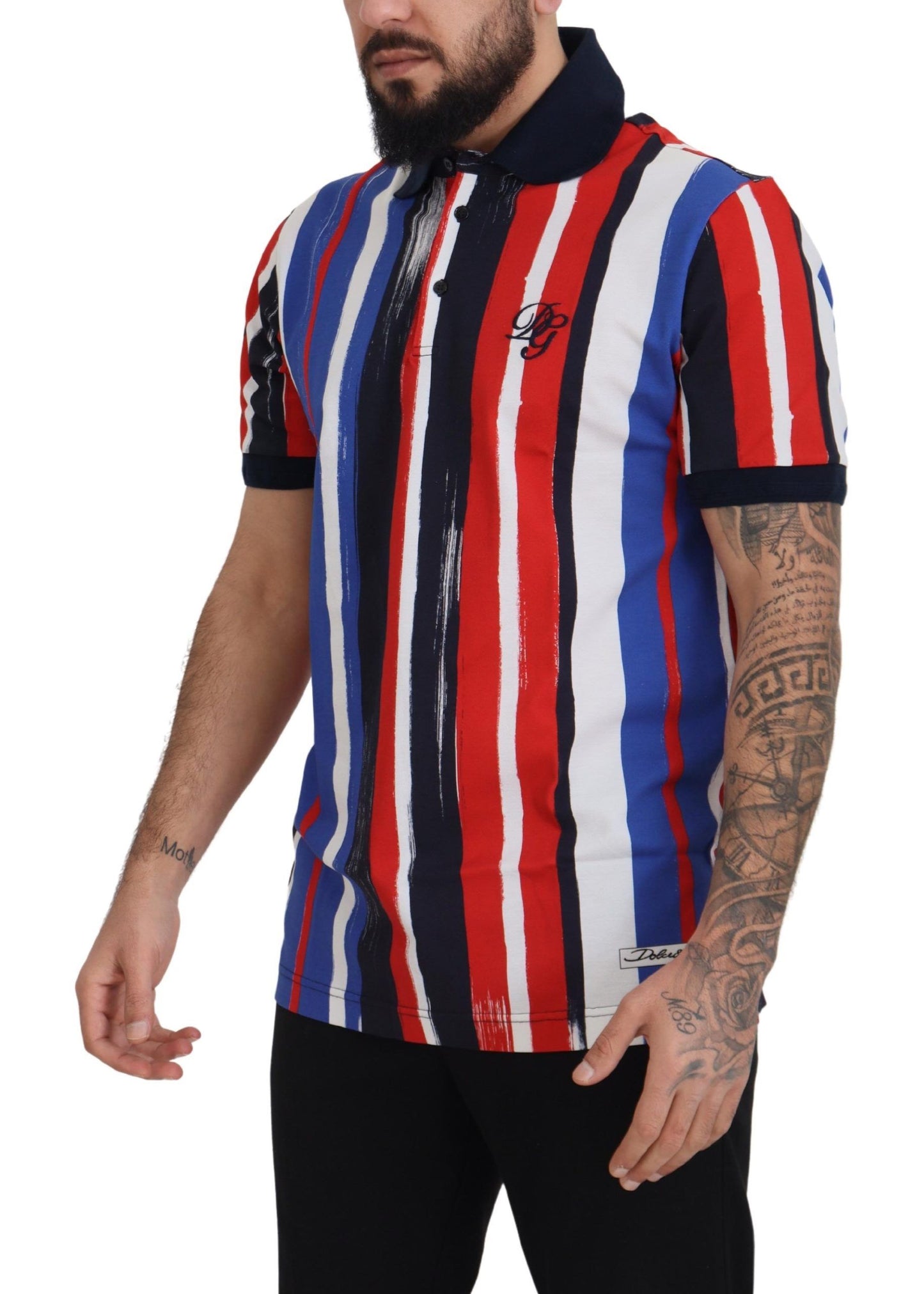 T-shirt polo en coton multicolore Dolce & Gabbana