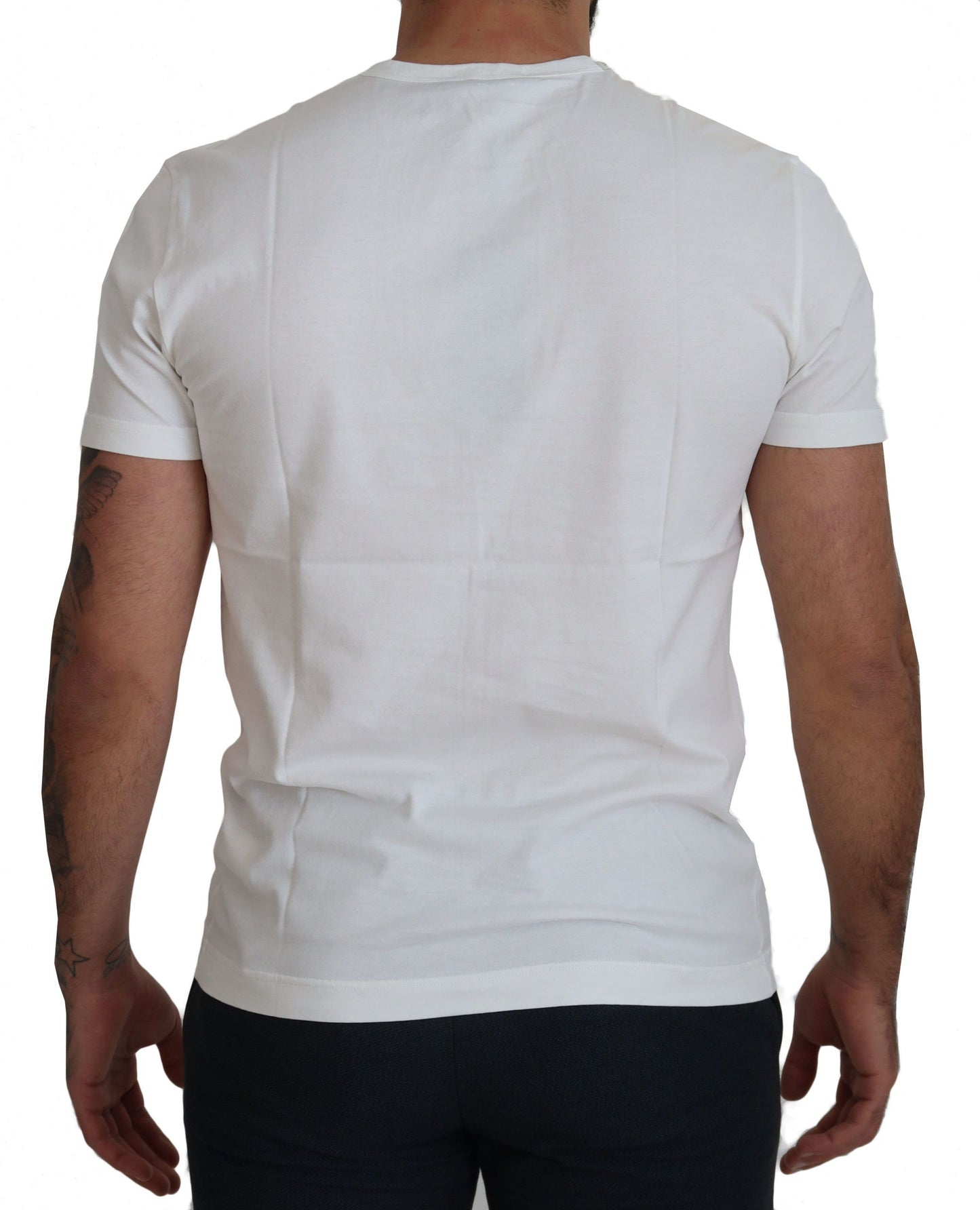 T-shirt en coton blanc avec logo Amor Magister de Dolce & Gabbana