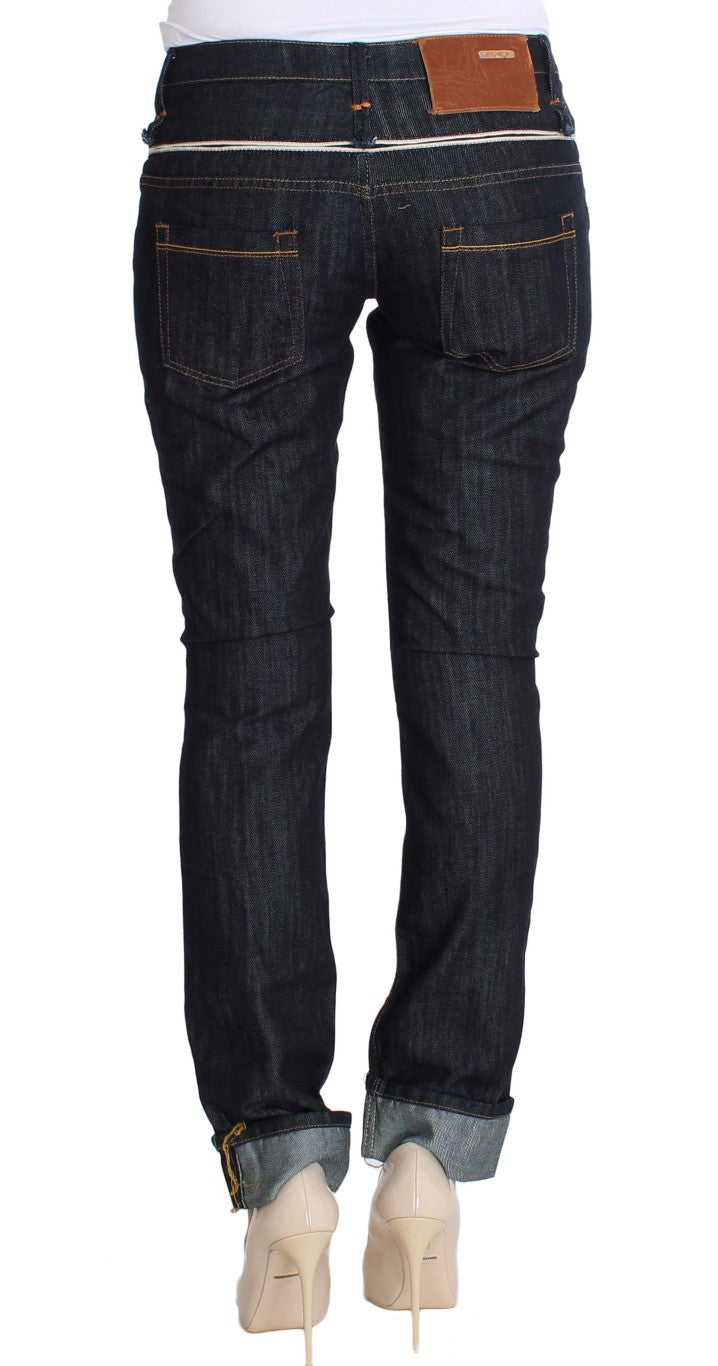Jeans droits en coton et denim bleu Acht.