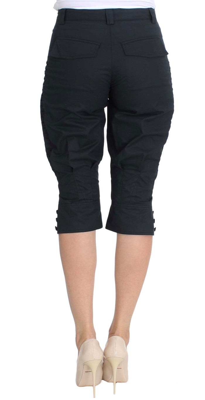 Pantalon 3/4 en coton bleu d'Ermanno Scervino