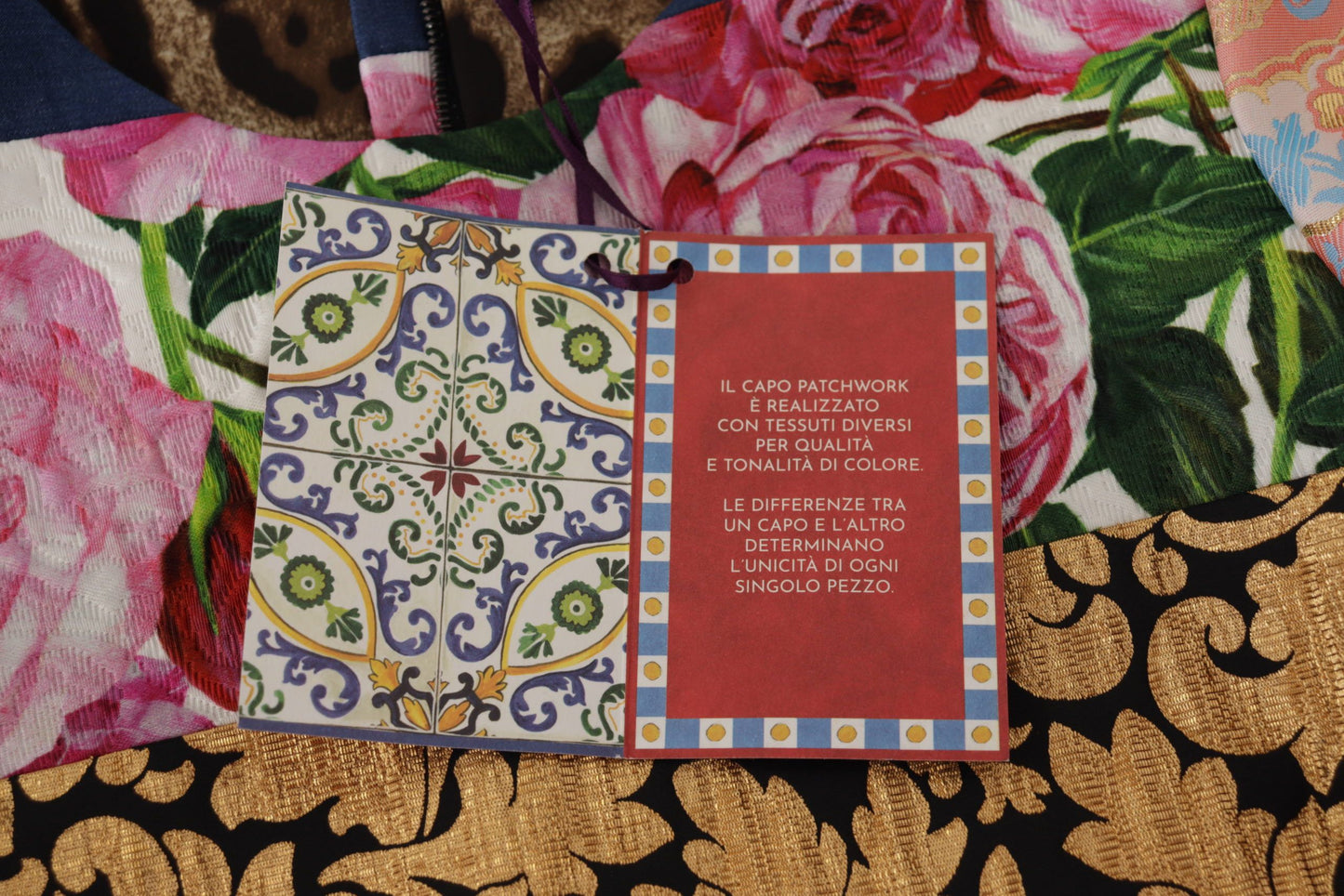 Dolce & Gabbana multicolor patchwork bloemenpatroon jacquard mini jurk