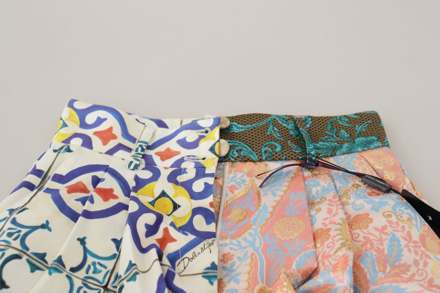 Shorts taille haute multicolores Dolce & Gabbana