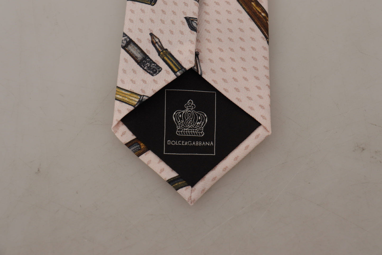 Cravate ajustable Dolce & Gabbana à pois roses 100 % soie